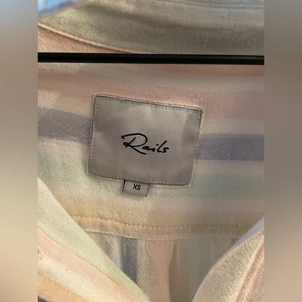 Rails Rainbow Striped Button-Down - image 4